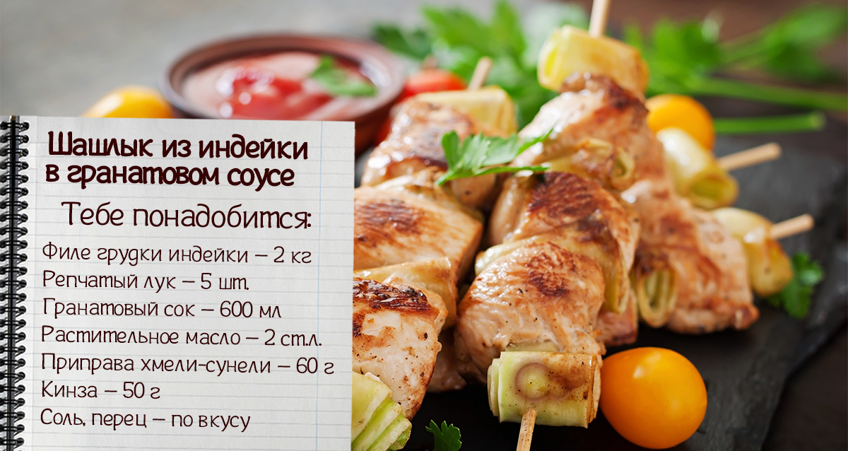 шашлык из индейки